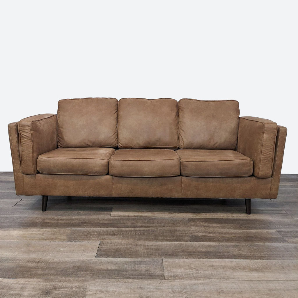 leather sofa in a living room