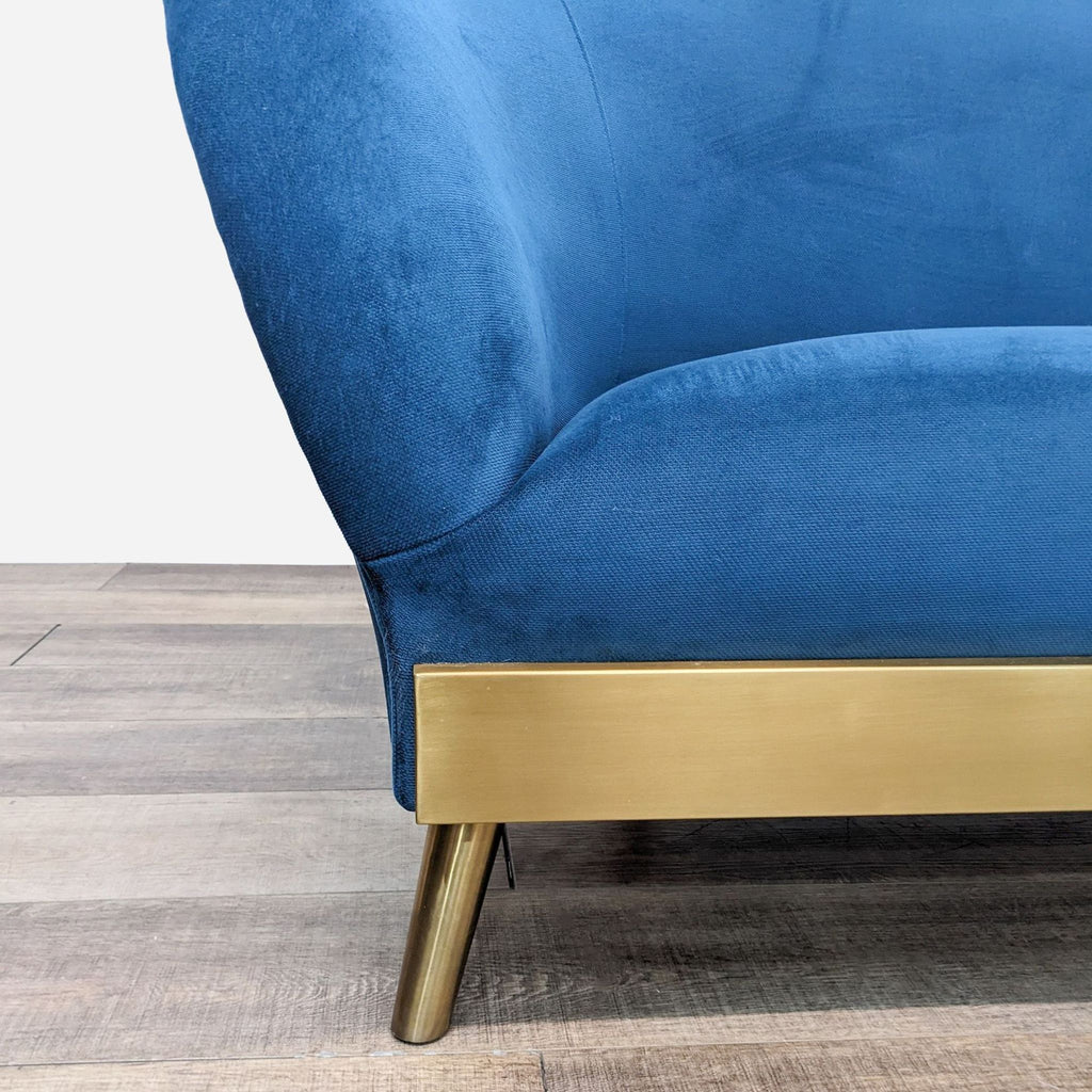 TOV Furniture Chloe Navy Velvet Sofa