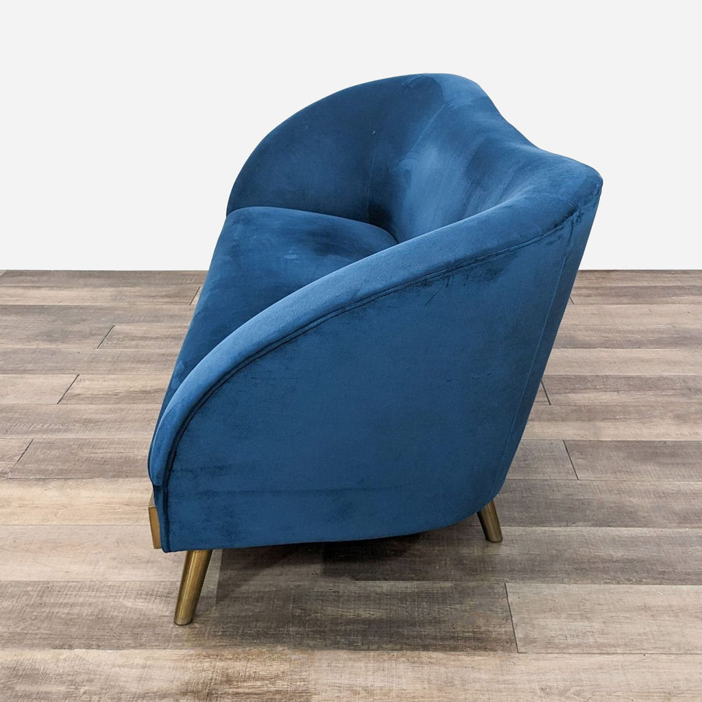 TOV Furniture Chloe Navy Velvet Sofa