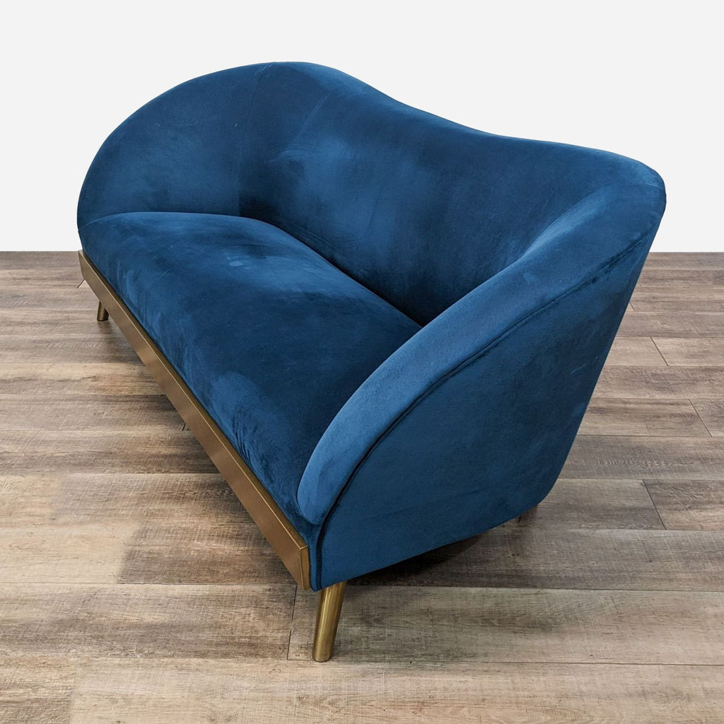 TOV Furniture Chloe Navy Velvet Sofa