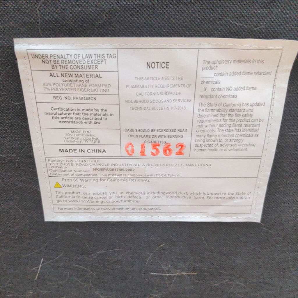 TOV Furniture Chloe Navy Velvet Sofa