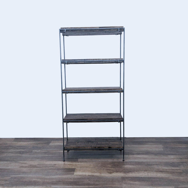 the industrial style metal shelf with shelves
