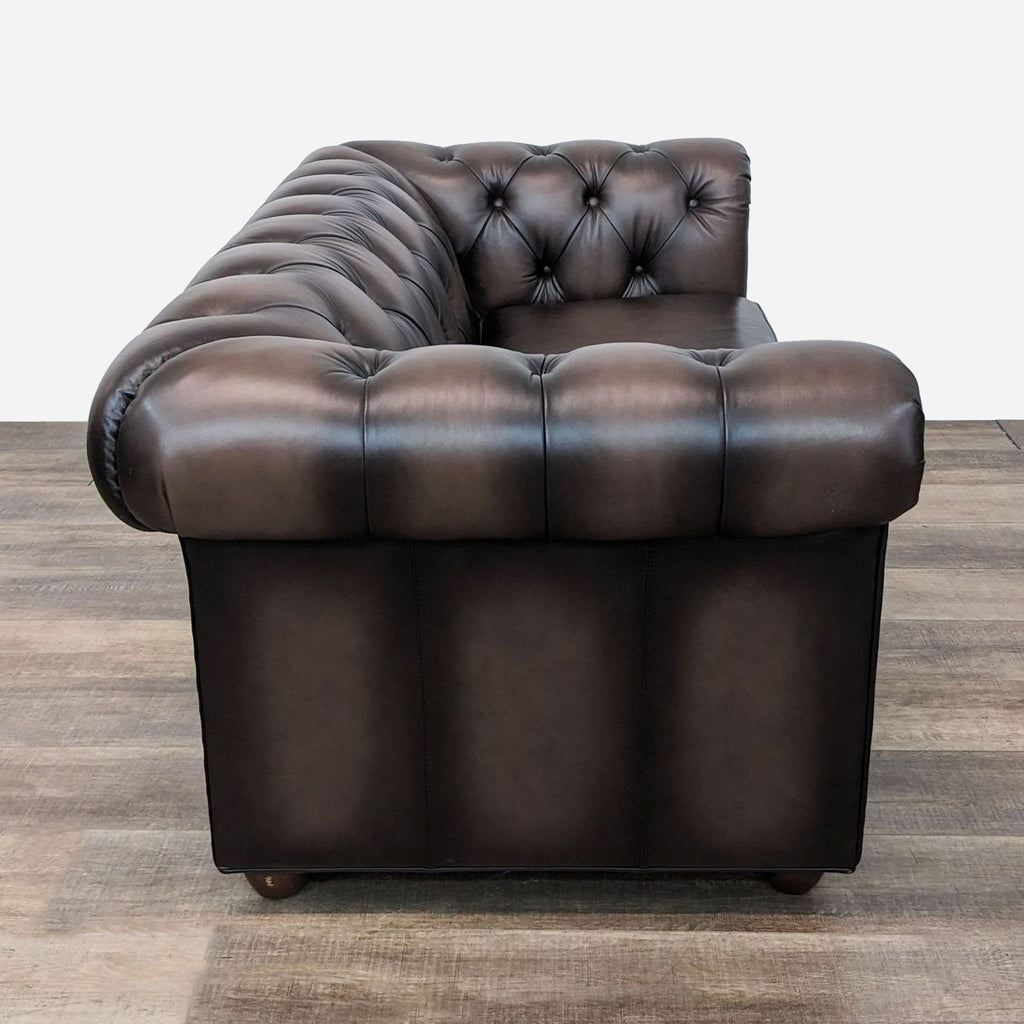 the chesterfield sofa is a classic piece of furniture that is handcrafted in the usa. it