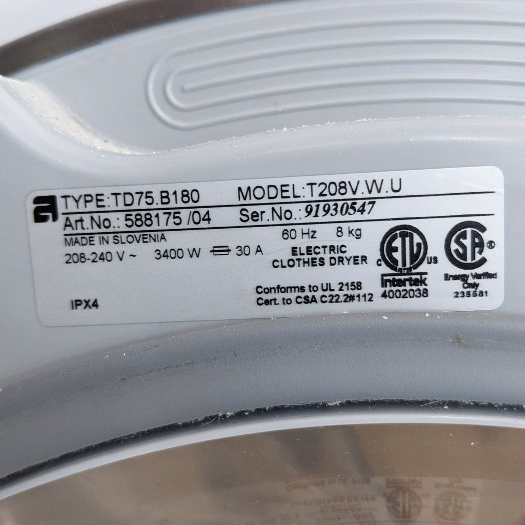 Asko Front Load Dryer - Efficient and Durable