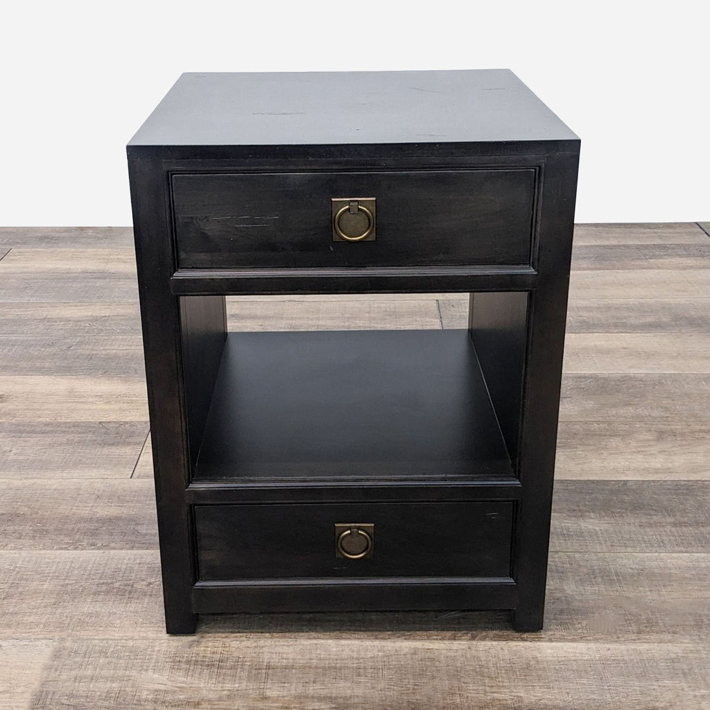 Ethan Allen Custom Classics Collection Two Drawer Nightstand with Shelf