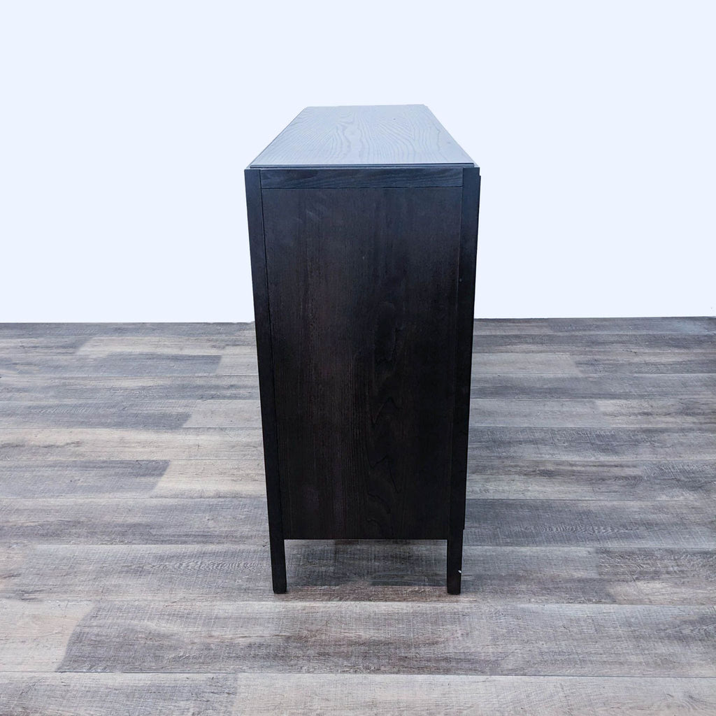 Sleek Dark Wood Dresser with Modern Handles