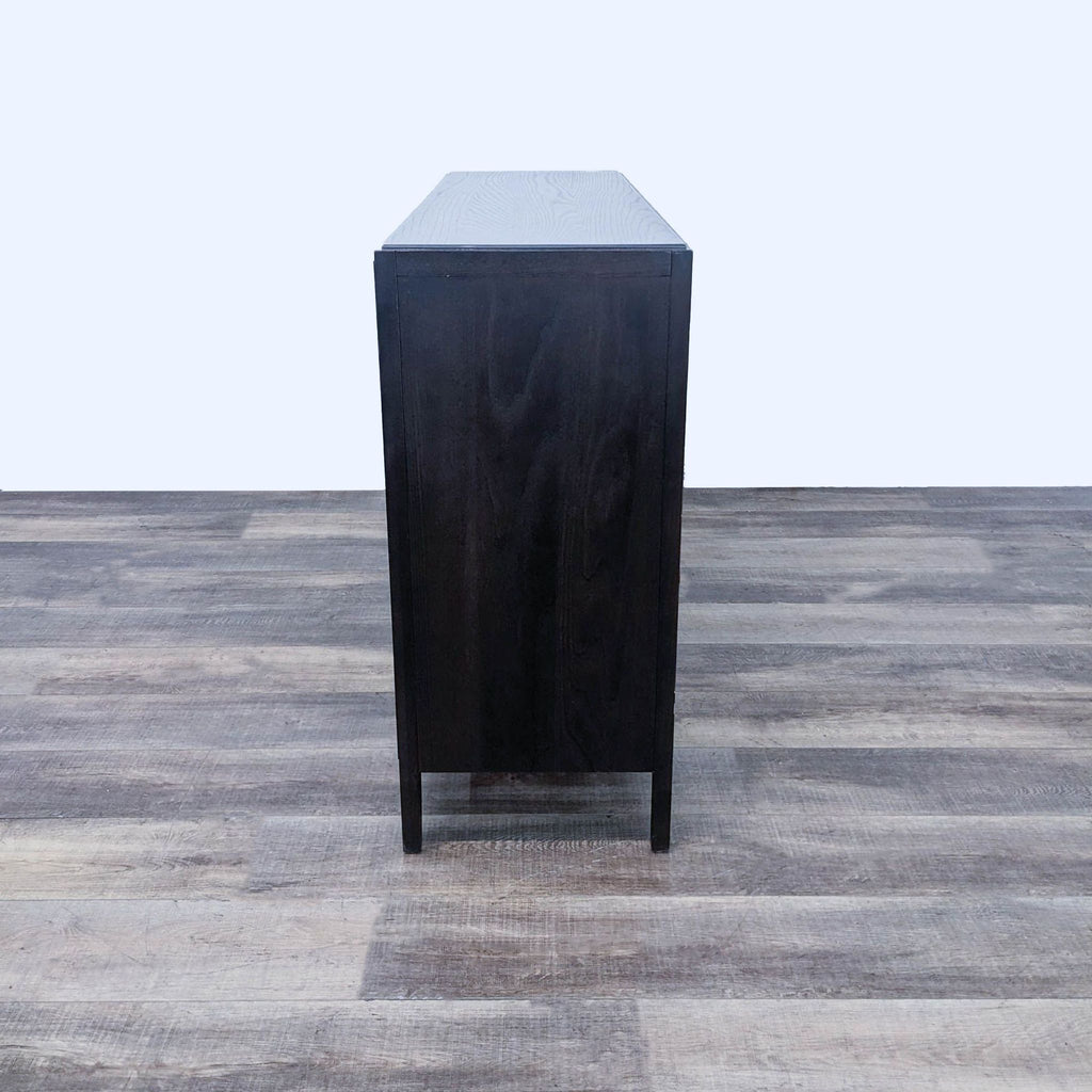 Sleek Dark Wood Dresser with Modern Handles