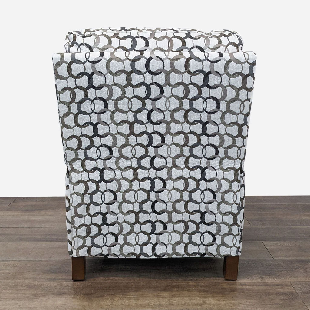 a chair with a geometric pattern