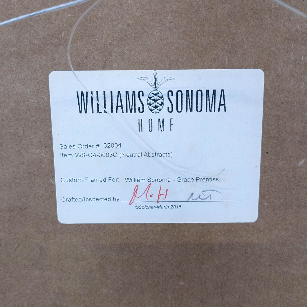 Williams-Sonoma Home Abstract Black and White Print