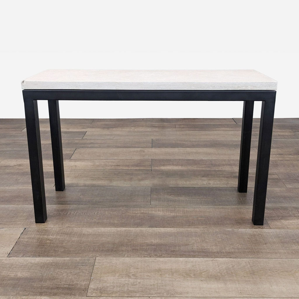 a marble table with a marble top