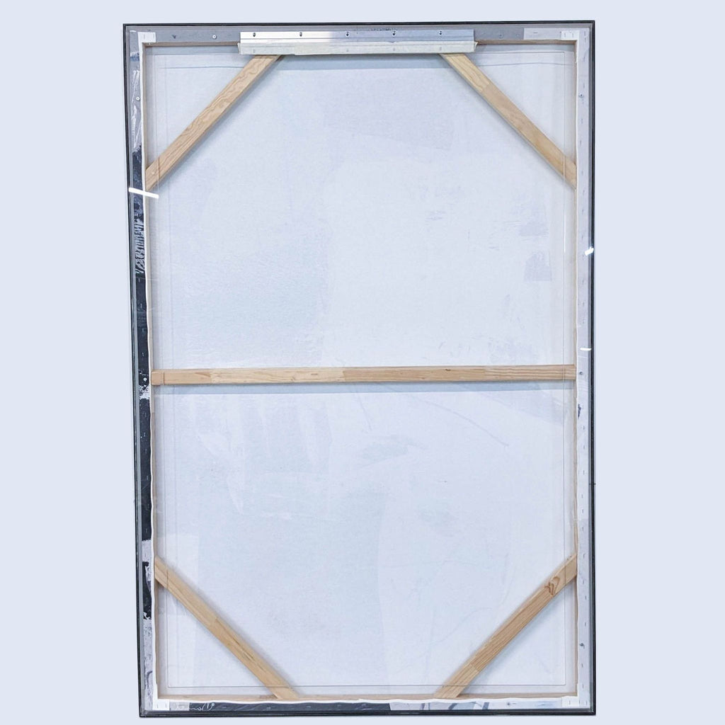 the frame is made of glass and has a metal frame.