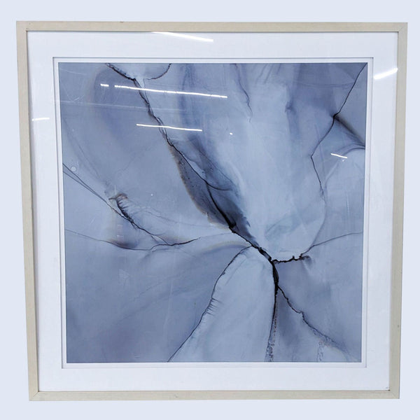 a framed print of a marble slab