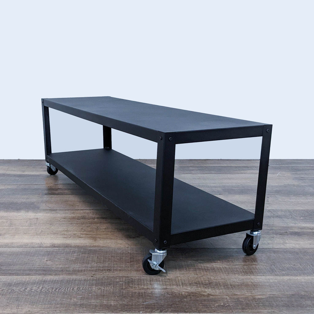 Two Tier Metal Table on Castors