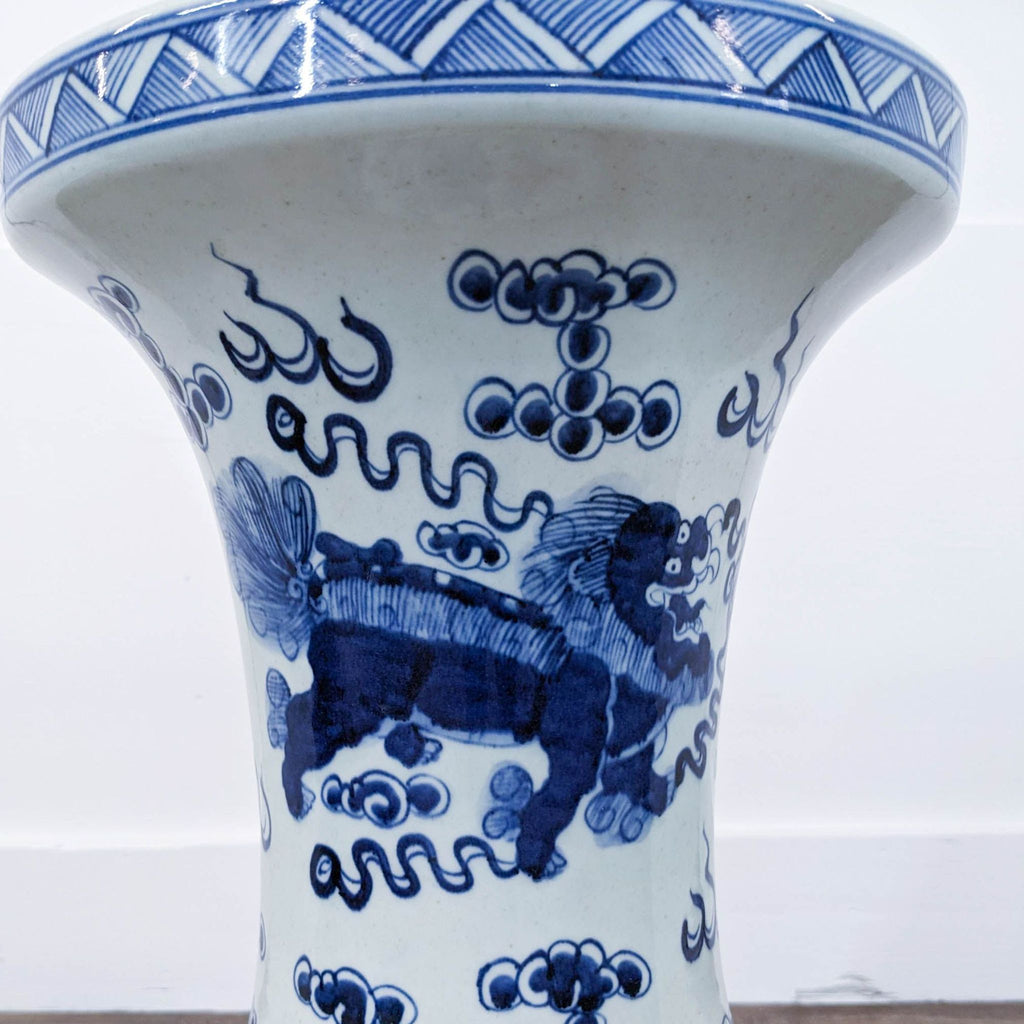 Blue and White Porcelain Chinese Vase