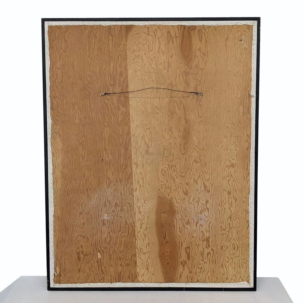 a painting of a wooden frame with a black outline.