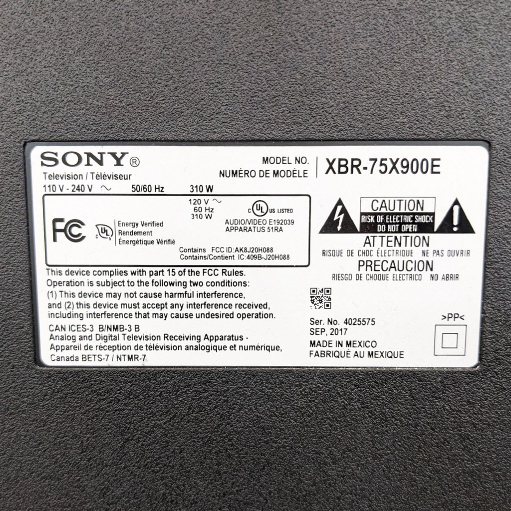 a label on a sony t - max xr - t - max.