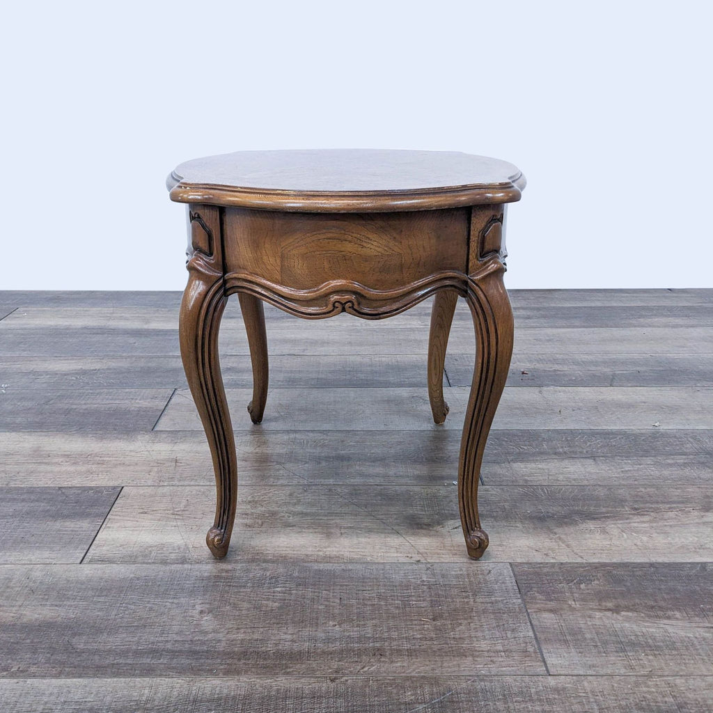 Vintage Thomasville French Court Side Table with Pull-Out Tray