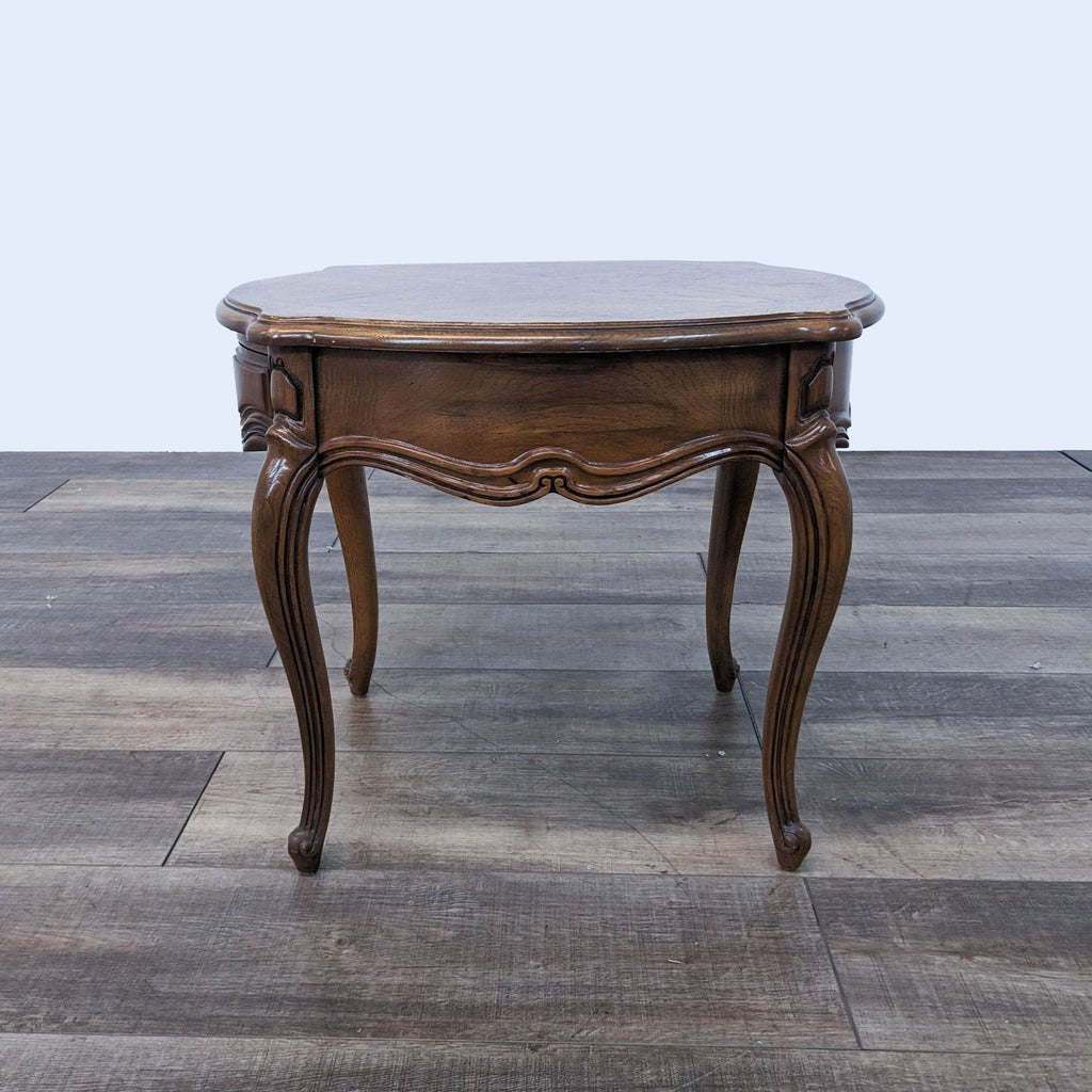 Vintage Thomasville French Court Side Table with Pull-Out Tray