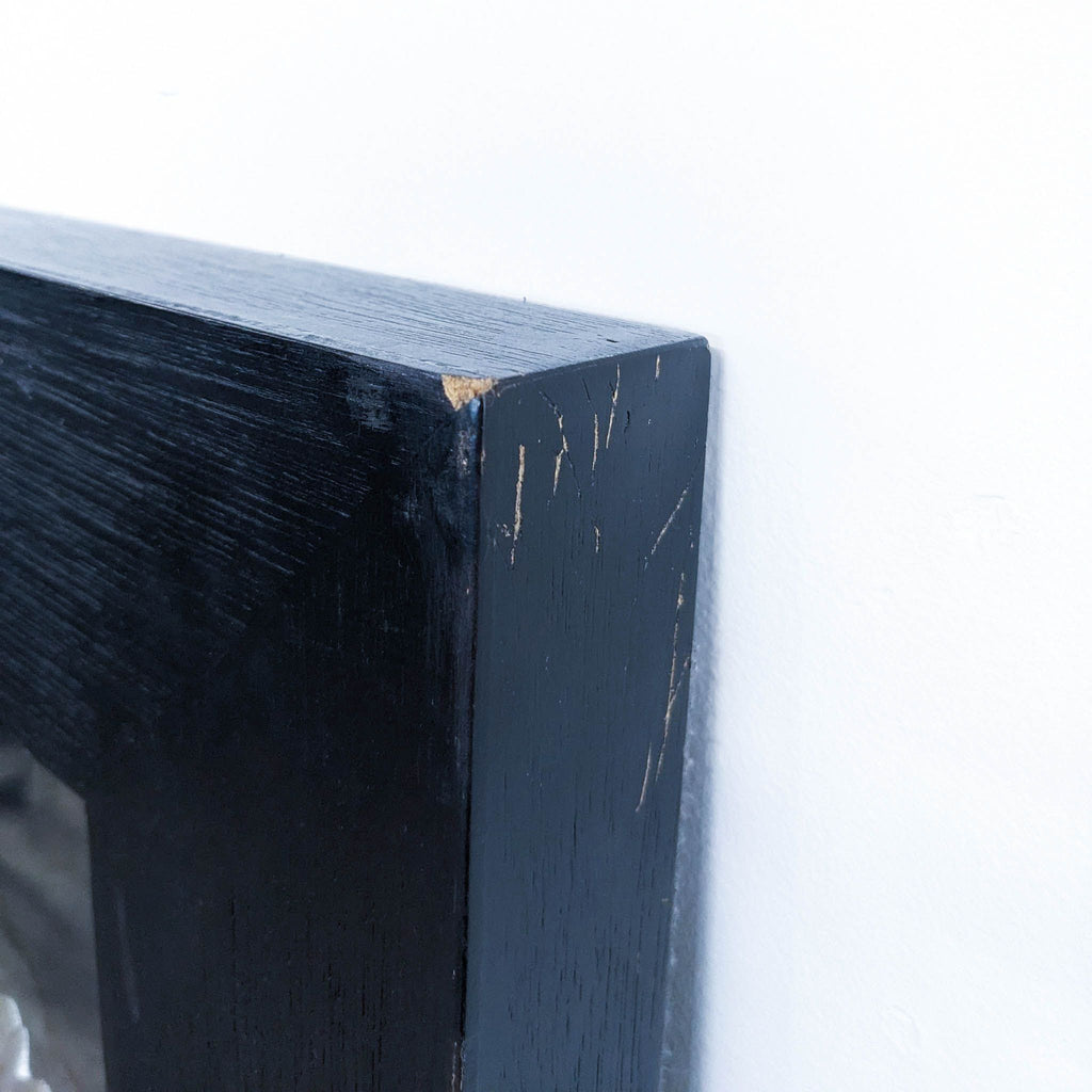 Modern Circular Metal Wall Sculpture in Black Shadow Box Frame