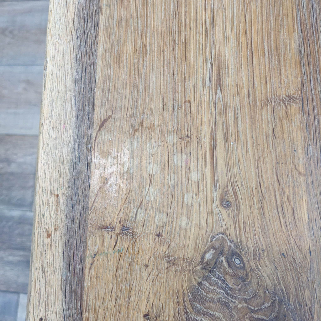 Crate and Barrel Dakota Rustic Wooden Dining Table with Bench