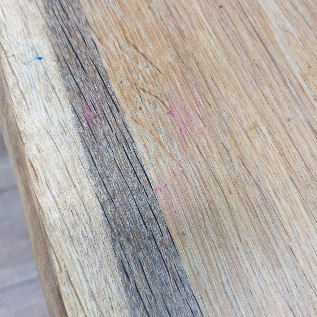 Crate and Barrel Dakota Rustic Wooden Dining Table with Bench