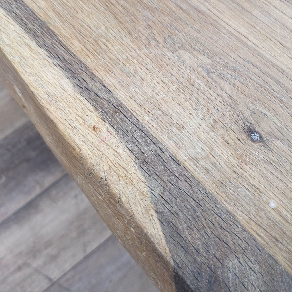 Crate and Barrel Dakota Rustic Wooden Dining Table with Bench