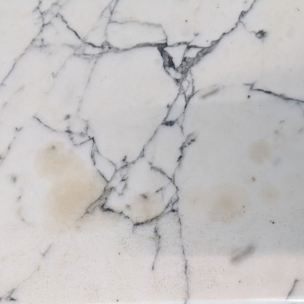 Vintage Marble Top Oak Cabinet