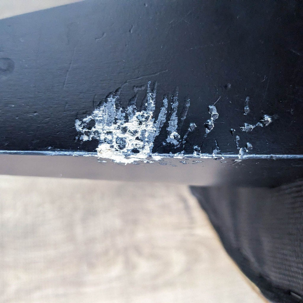 Brown Distressed Leather Round Ottoman