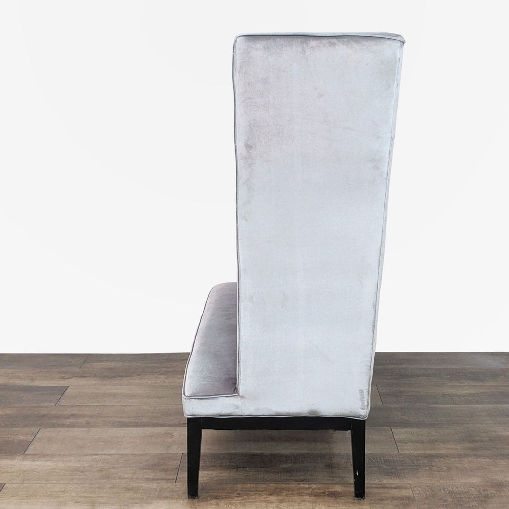 the gray velvet side chair