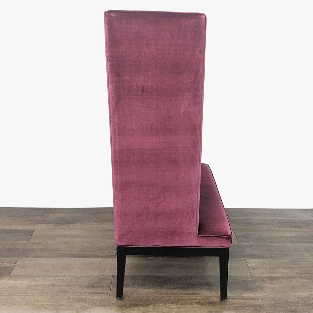 Contemporary High-Back Velvet Loveseat Chair