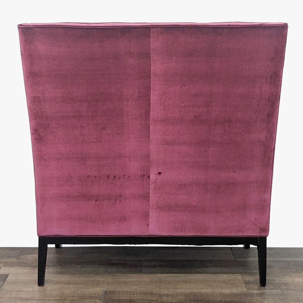 Contemporary High-Back Velvet Loveseat Chair