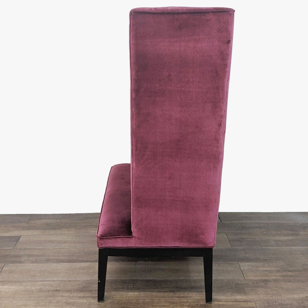 Contemporary High-Back Velvet Loveseat Chair