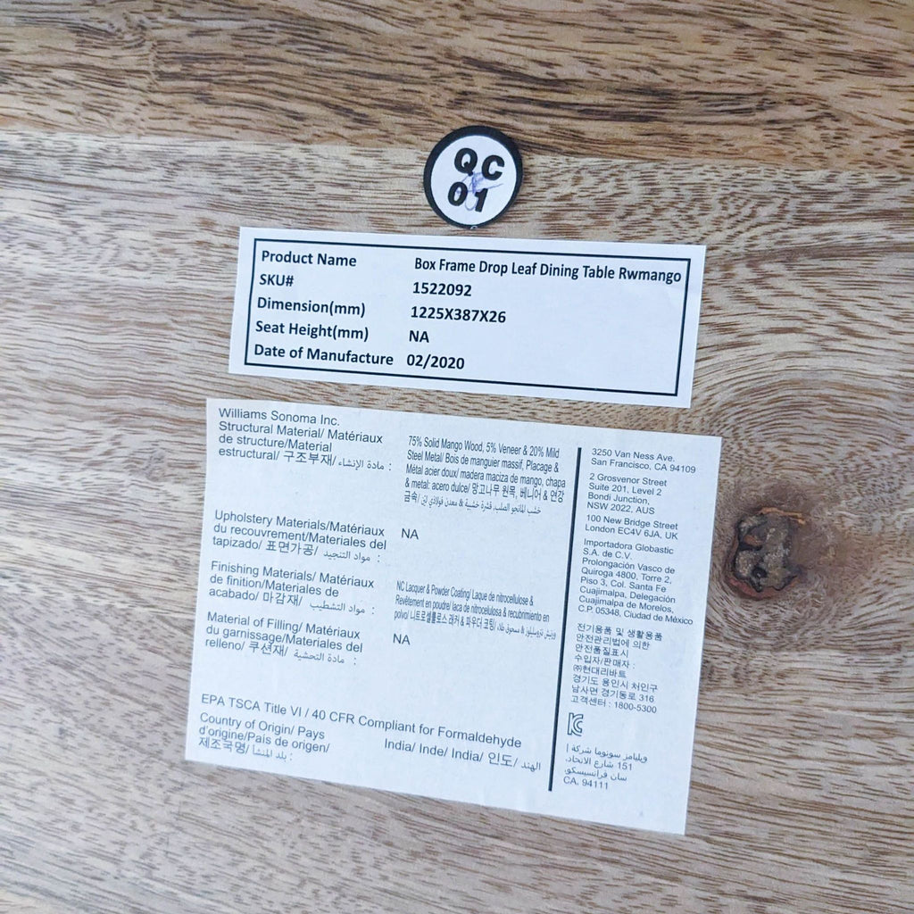 West Elm Box Frame Drop Leaf Expandable Dining Table