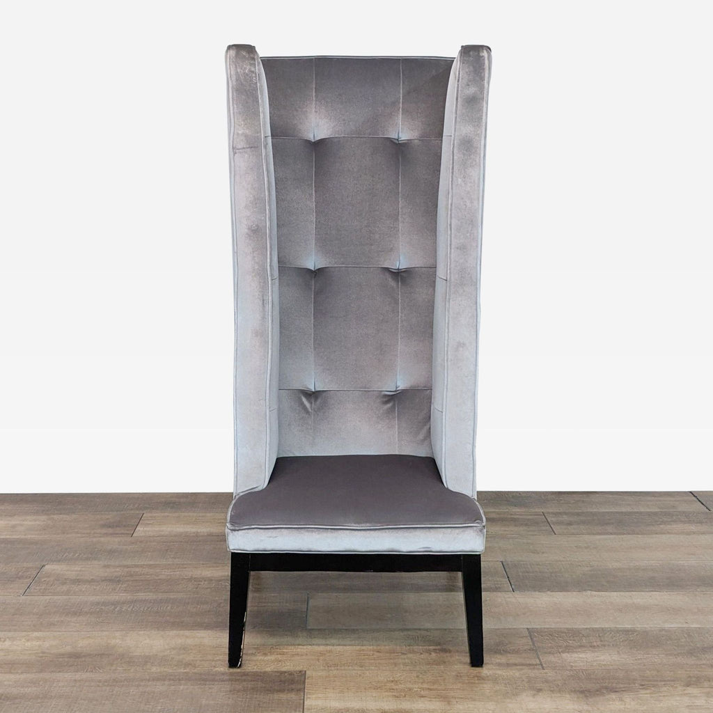 the [ unused0 ] chair in grey velvet