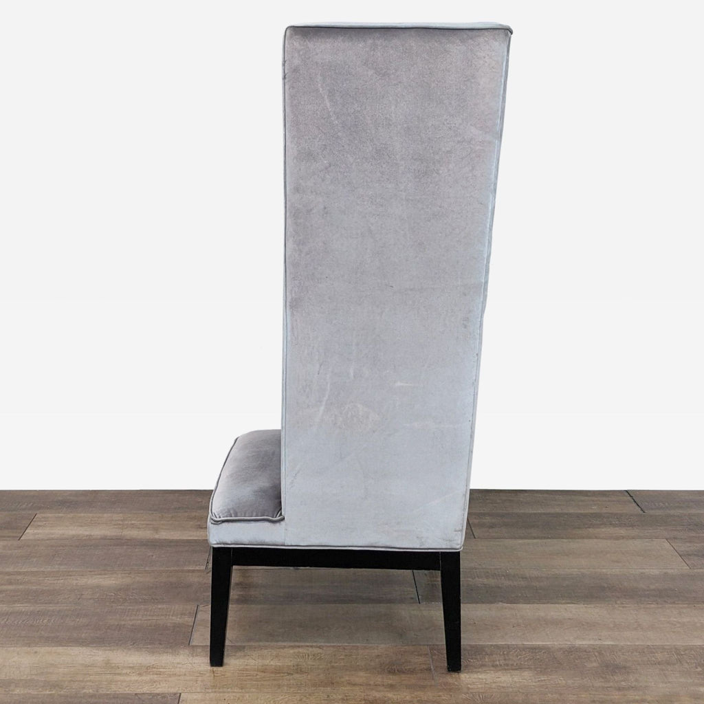 Contemporary High-Back Velvet Chair