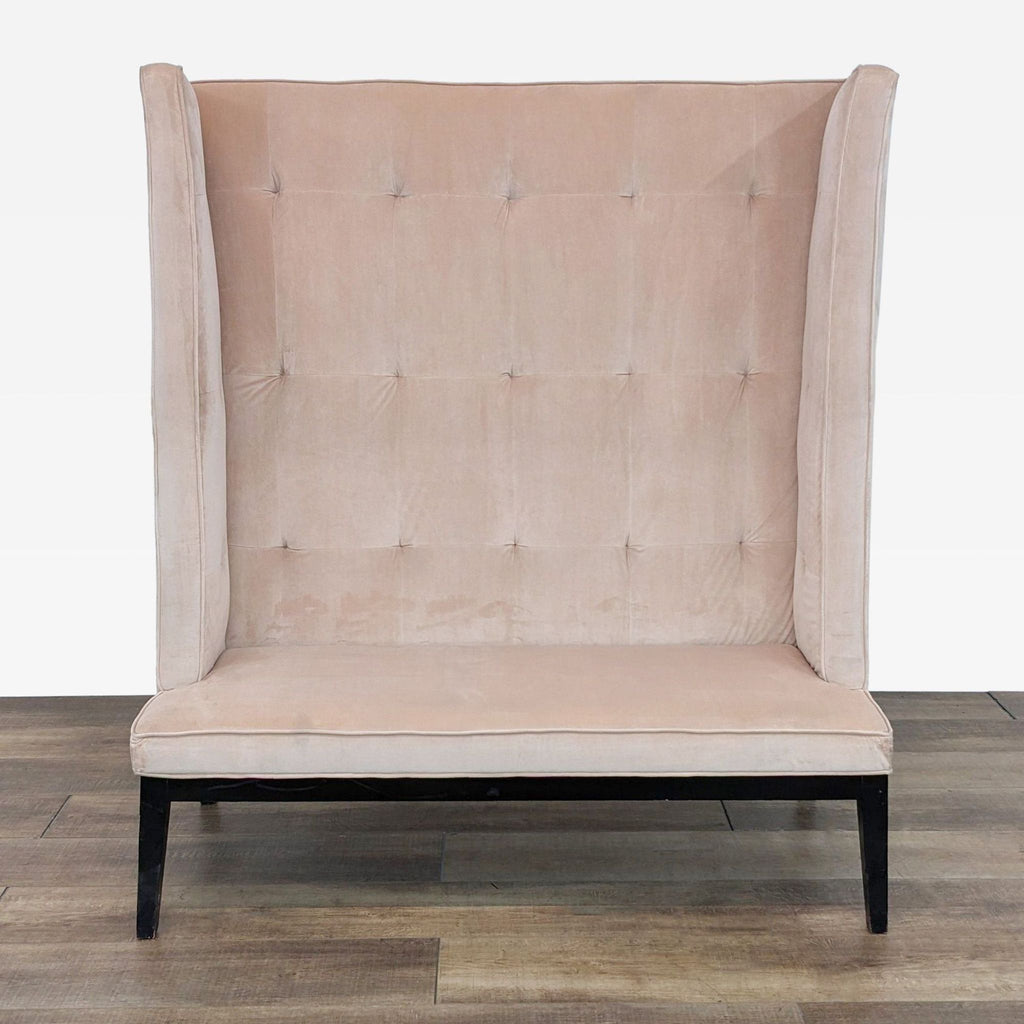 a pair of french pink velvet upholstered chairs