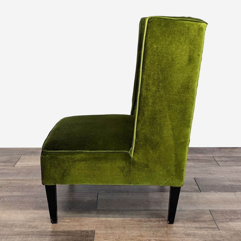 the [ unused0 ] chair in green velvet