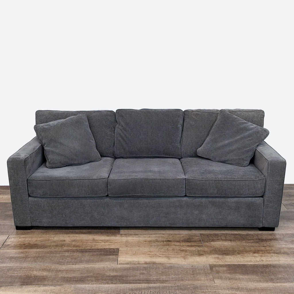 Macy's 3-Seat Radley Gray Fabric Sofa