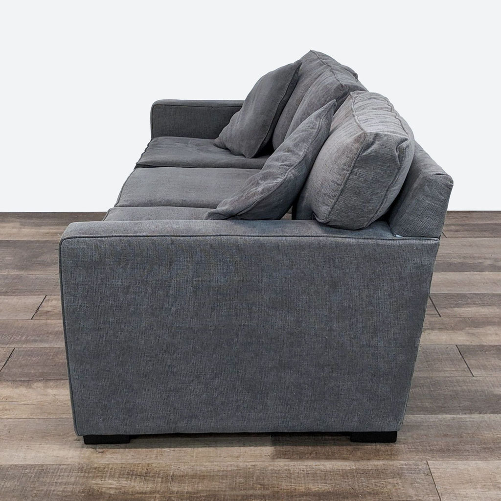 the gray sofa - - sofa and chair