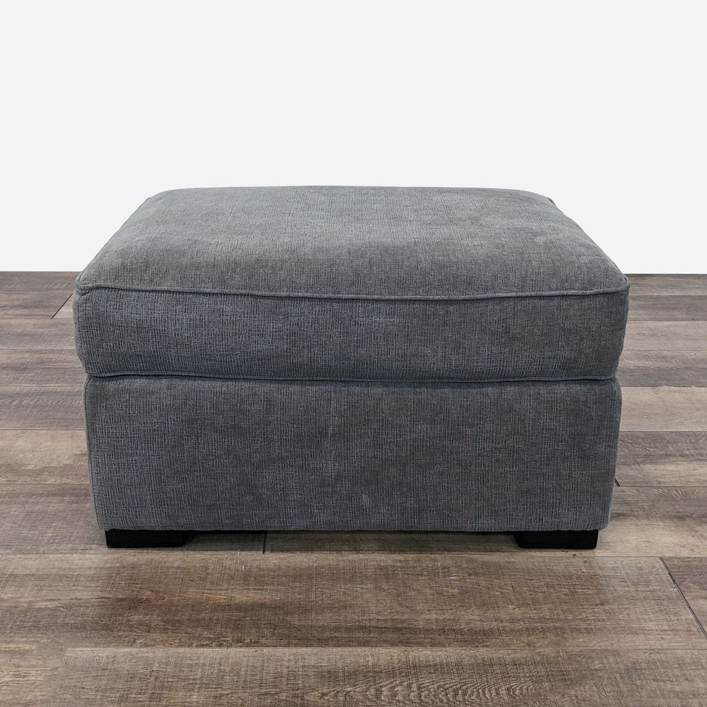 Macy's Contemporary Dark Gray Fabric Ottoman