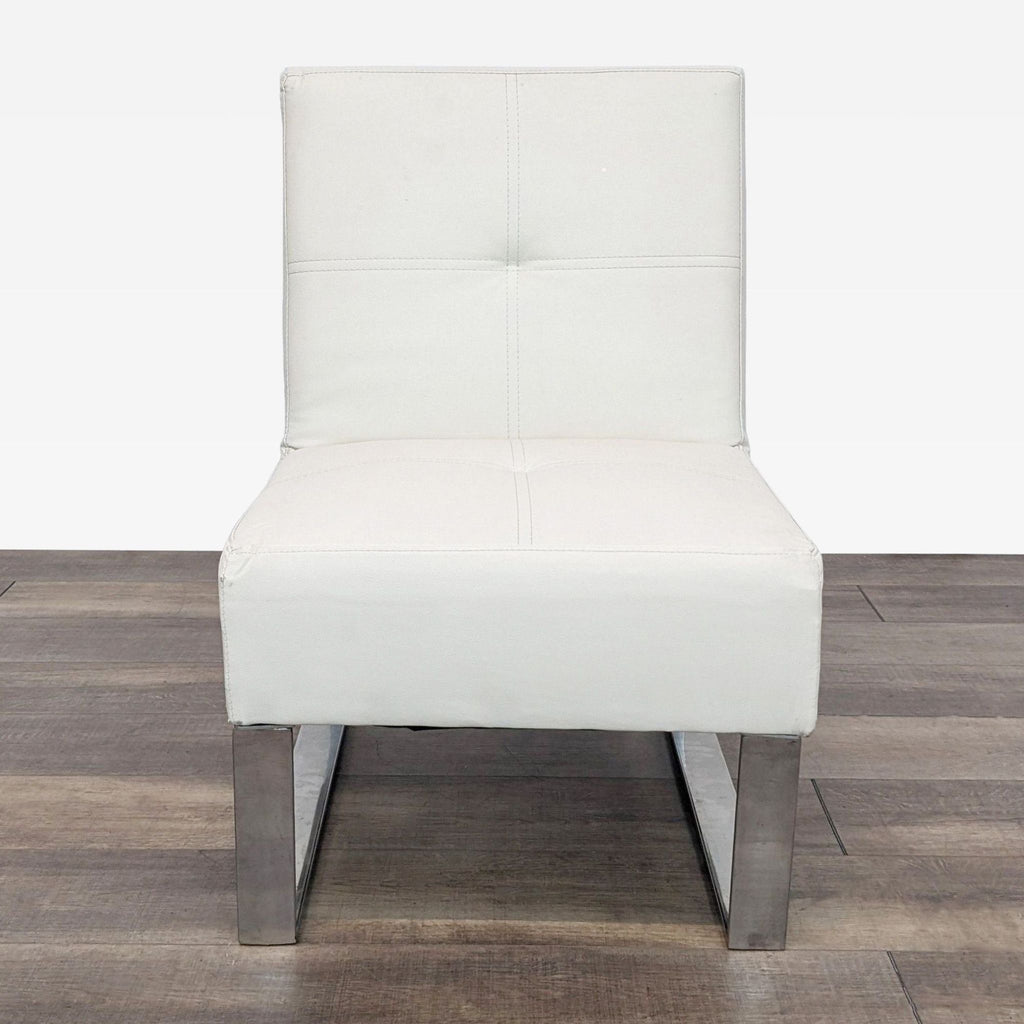 the modern white leather chair