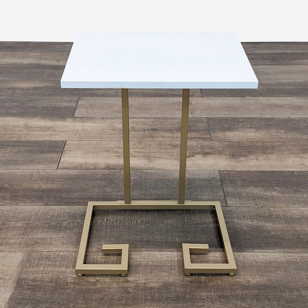 the urban port white marble side table