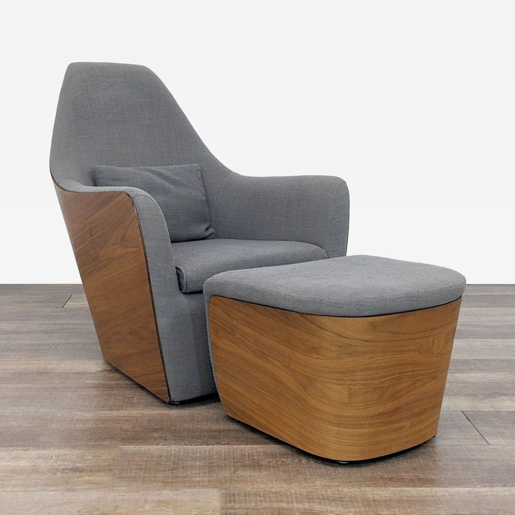 a modern lounge chair with a modern design.