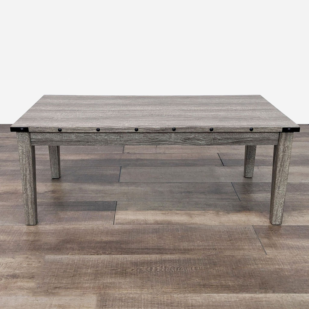 coffee table with a metal frame