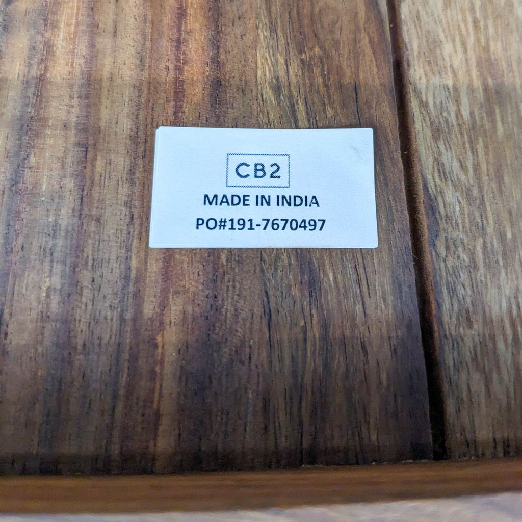 CB2 Dylan Acacia Wood Industrial Dining Table