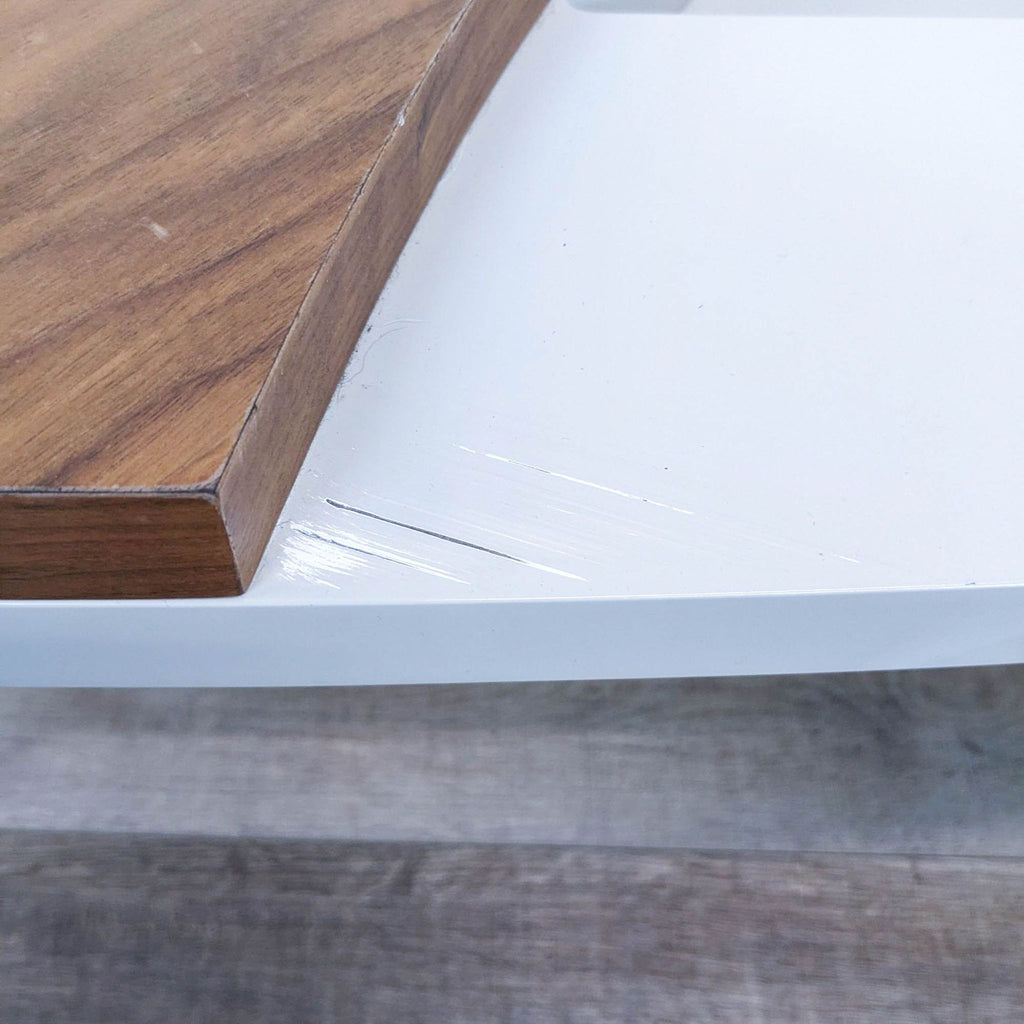 Modern Triangular Coffee Table with Storage