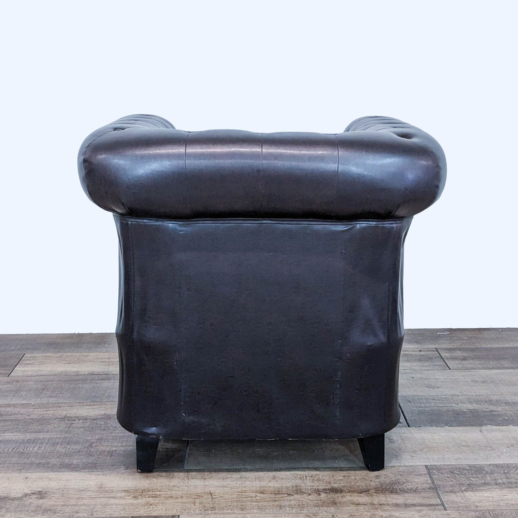 Chesterfield Style Faux Leather Lounge Chair