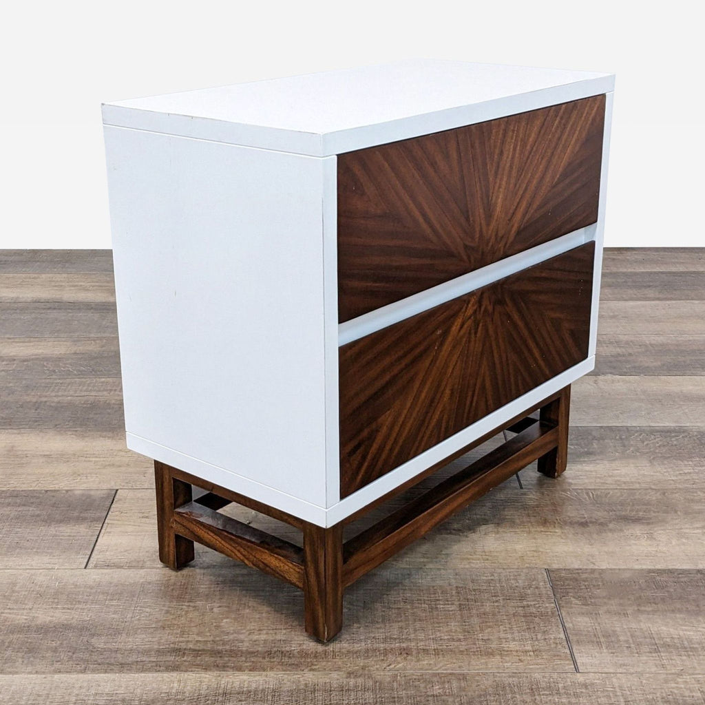 Crate & Barrel Two Drawer Nightstand