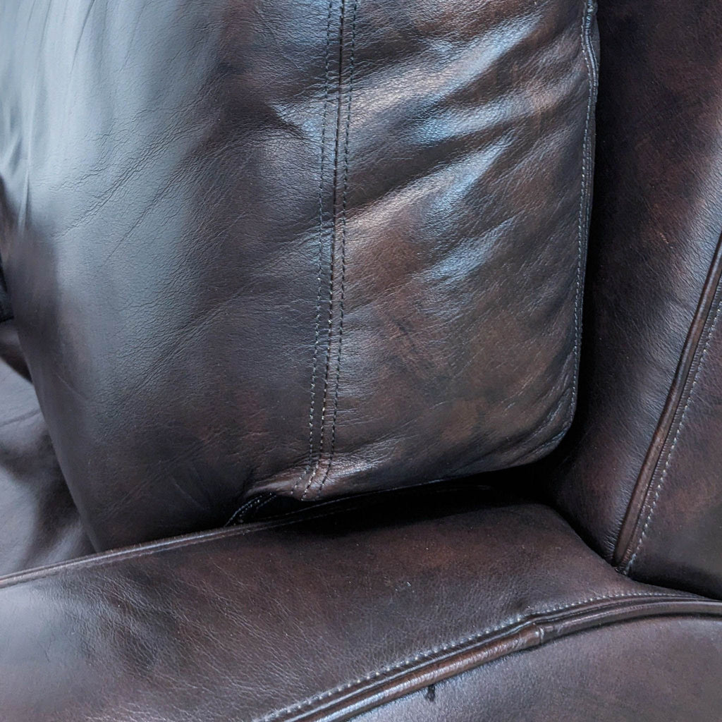 Plush Brown Leather Recliner Chair