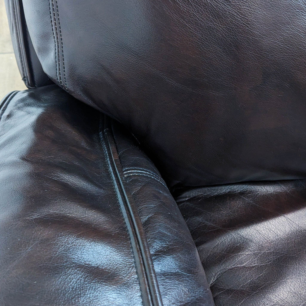 Plush Brown Leather Recliner Chair